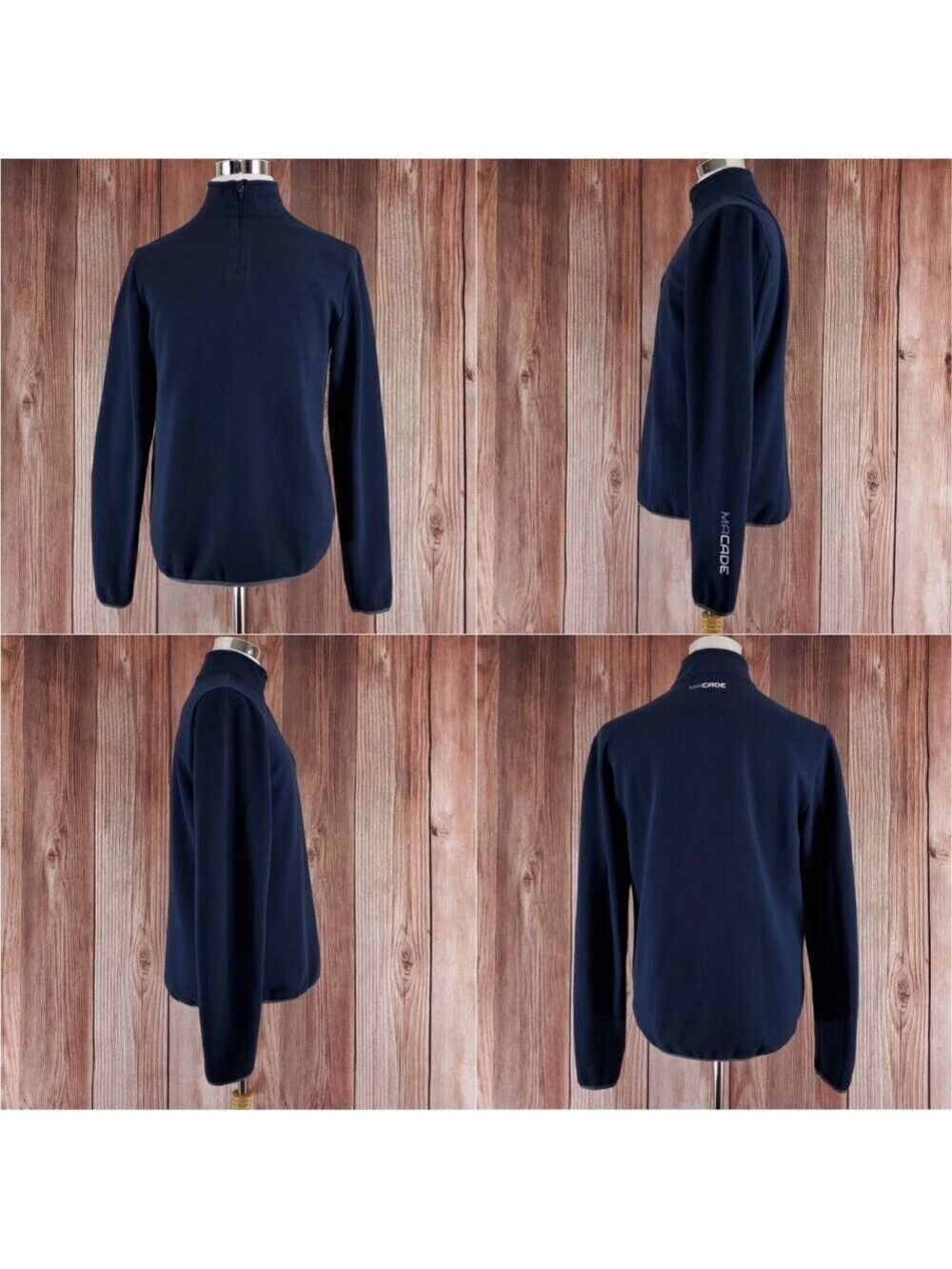Macade Golf Mens Size Medium Slim Fit 1/4 Zip Sweater Pullover Performance
